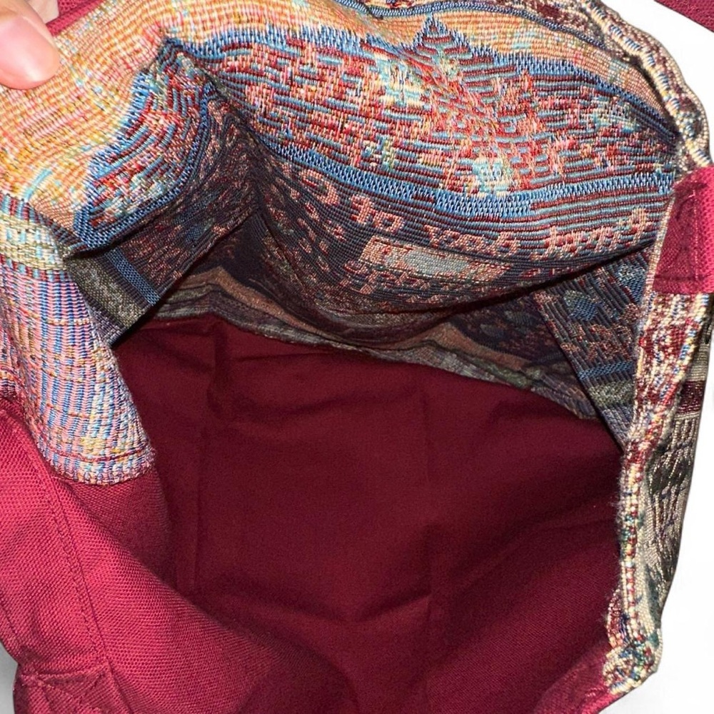 Christmas Stitched Tapestry Tote Bag - Picture 5 of 5